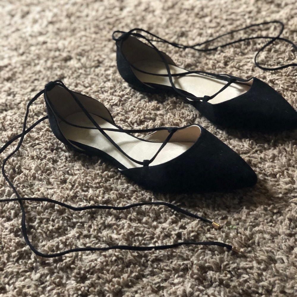 RAYE flats with leg ties
